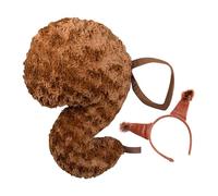 Whnbuij Eichhörnchen-Schwanz Und Ohren-Kostüm, Eichhörnchen-Halloween-Kostüm, Tierohren Und Schwanz Kostümset, Niedliches Eichhörnchen-Kostüm-Zubehörnchen, Tierkostüm-Cosplay, Für Und Mädchen