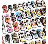 Whnbuij Ensemble De Voitures Jouet - 48 Pièces Modèles De Camions À Inertie - Jouets À Reculement,pour Garçons Filles Remplissage De Bas Fête Décor Maison Bureau Salle De Jeux Crèche Maternelle