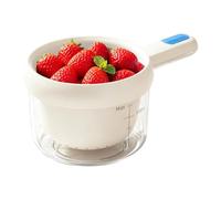Whnbuij Fruit Washing Bowl with Strainer - Double Layer Small Drain Basket