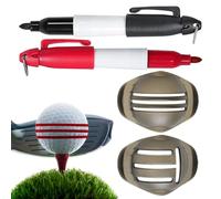 Whnbuij Golf Ball Alignment Marker - Bright Color Stencil Tool | Golf Ball Drawing Tool, Waterproof Quick Dry Marker | Alignment Aid for Golf Enthusiasts Beginners Practice Training