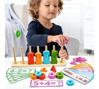 Whnbuij Jouets sensoriels pour trier les couleurs - Activités sensorielles pour le développement du moteur fin et des couleurs - Jeu d'empilement et d'encastrement pour formes, pour enfants, enfants