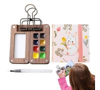 Whnbuij Kit de voyage aquarelle - Kit de peinture aquarelle légère | Ensemble d'aquarelle de poche pratique pour peintres, artistes, étudiants