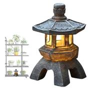 Whnbuij Lampes de jardin - Éclairage d'extérieur - Veilleuse de villa - 17 x 17 x 34 cm - Éclairage décoratif d'extérieur - Éclairage de jardin robuste pour p