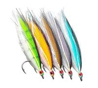 Whnbuij Leurre pour | 5 pièces Appât artificiel sandre avec hameçon - Leurres spécifiques Crappie Saumon Truite Walleye Brochet Perche Mer Lac rivière ainsi que