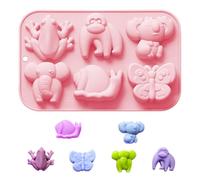 Whnbuij Moules à bonbons en forme d'animal | Moules en silicone pour la fabrication de bonbons au chocolat | Moule de cuisson en silicone à 6 cavités pour gâteaux en gélatine, chocolat, bonbons