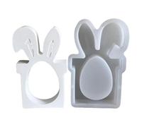 Whnbuij Moules à muffins en silicone en forme d'œuf de lapin - Moules en résine antiadhésive - Moules souples à libération facile pour travaux manuels, chocolat, savon