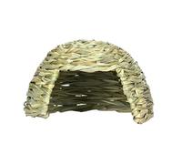 Whnbuij Niche en herbe - Cachette douce et confortable | Lit pliable en forme de lapin d'Inde, abri en herbe naturelle, idéal pour les petits animaux de compagnie, respectueux de l'environnement