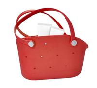 Whnbuij Petit sac à provisions en caoutchouc - Sac de voyage imperméable - Sac à provisions EVA - 40 x 20 x 22,5 cm - Espace de lavage à la mode, portable pour hommes et femmes, rouge, Voir