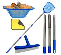 Whnbuij Pool Skimmer Net Fine Mesh Cleaner with Adjustable Pole