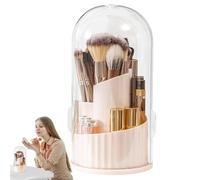 Whnbuij Porte-brosse à maquillage Organisateur, porte-mouchoirs avec compartiments | Conteneur rotatif 360° avec couvercle pour maquillage brushes voyage salle de bain bureau toilette organisation