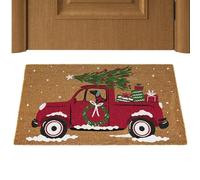 Whnbuij Porte-Parole De Noël - Tapis D'entrée du Motif De Voiture | Fêtes De Antidérapantes d'hiver Lavables, De Porte D'entrée Décoratif De Saison Saisonnier pour Les Événements De