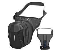 Whnbuij Sac banane de moto - Sac à dos de moto pour homme - 28 x 25 x 9 cm - Sac de jambe - Accessoire de moto - Sac holster étanche pour camping, cyclisme