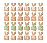 Whnbuij Sacs à bonbons de Pâques - vingt-quatre décorations printanières avec oreilles de lapin, petits sacs de Pâques, pour bonbons et artisanat, emballage cadeau, bricolage
