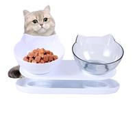 Whnbuij Station d'alimentation pour chat - Inclinable à 15 degrés - Station d'alimentation anti-renversement - Double gamelle multifonction pour chaton chiot