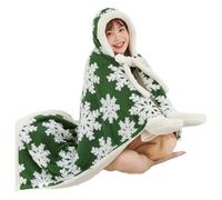 Whnbuij Sweatshirt Couverture | Ponible Chaud Flocon de Neige Châle à Capuche Flocons de Neige | pour canapé, chambre, bureau, voiture, lit, chaise Regarder la télévision en vacances, anniversaire