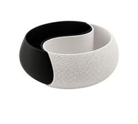 Whnbuij Trinket Dish - Black White Double Compartment Storage Tray