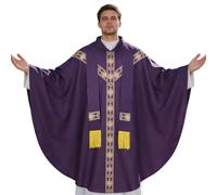 Whnbuij Tuniques de clerc pour homme - Costume de prêtre pour église catholique - Tunique de clerc brodée costume | Pour événements de mariage, église, prière carnaval