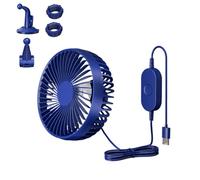 Whnbuij Ventilateur de refroidissement automatique - Ventilateur électrique 3 vitesses, ventilateur silencieux et puissant, circulation d'air réglable pour camion RV, camping, maison et véhicules