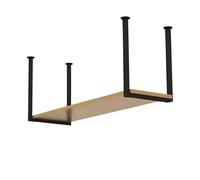 Whnoorher Étagère de Rangement de Cuisine Suspendue au Plafond, étagère en Bois à 2 Niveaux avec Cadre en métal et Fer, étagères suspendues, égouttoir à Vaisselle de Restaurant(1-Layer 80x30x40cm)