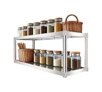 Whnoorher Étagère de Rangement Murale à 3 Niveaux, étagères industrielles en Acier Inoxydable 304, Support de Rangement Polyvalent pour Micro-Ondes, friteuse à air(2 - Layer 100x35x75cm)