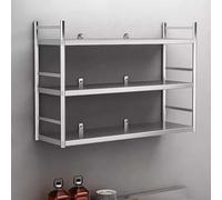 Whnoorher Étagère Industrielle en Acier Inoxydable 304, Support de Rangement Mural Polyvalent avec Protections latérales, étagère Robuste à 3 Niveaux pour Garde-Manger, Armoire(120x30x75cm)