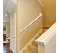 Whnoorher Rampe d'escalier en Fer Blanc Industriel de 30 à 600 cm, Rampe d'escalier intérieure en métal, Style Ferme Vintage, antidérapante et résistante à la Rouille.(480cm)