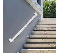 Whnoorher Rampe d'escalier extérieure, Rampe d'escalier Murale en Fer forgé, Rampe Industrielle en Tube galvanisé, pour Couloir, Villa, pavillon, Balcon, Barre de Support de sécurité(60cm)