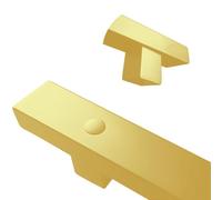 Whnoorher Rampe d'escalier pour escaliers intérieurs et extérieurs, Rampe d'escalier, Support Mural en Fer forgé doré, 120 cm, 180 cm, 2 m, 350 cm, 4 m, Barre d'appui en métal antidérapante(30cm)