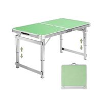 Whnoorher Table à Manger extérieure Pliante | Table à tréteaux Portable Robuste avec poignée | Pliez en Deux | Tables de Pique-Nique en Aluminium | 2 Couleurs