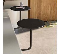 Whnoorher Table Basse Ronde Noire, Table de Bar Murale en Forme de L pour Salle à Manger, Cuisine, comptoir de pub, Magasin d'alimentation, Tables d'appoint en Fer méta, Gain de Place(35x35x45cm)