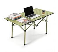 Whnoorher Table Pliante en Acier au Carbone pour intérieur et extérieur, Table d'appoint Portable et Robuste avec Design SnapTogether, Tables de Camping à Installation Rapide(Noir,54cmx51cmx50cm)