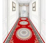 Whnoorher Tapis de Couloir Rouge Classique pour Couloir, escaliers, Couloir, entrée, très Long Couloir, Tapis étroits 1 m, 1,5 m, 2 m, 2,5 m, 3 m, 3,5 m, 4 m, 5 m, 6 m, Grand Tapis (Size : 80×600cm)