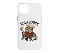 Who Cooks for You Chouette Oiseau Pun Chef Graphique de Cuisine Mignon Coque pour iPhone 14 Plus