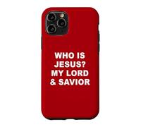 Who is Jesus? My Lord & Savior - Christian Faith Baptism Red Coque pour iPhone 11 Pro