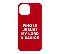 Who is Jesus? My Lord & Savior - Christian Faith Baptism Red Coque pour iPhone 15