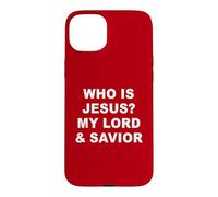 Who is Jesus? My Lord & Savior - Christian Faith Baptism Red Coque pour iPhone 15 Plus
