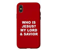Who is Jesus? My Lord & Savior - Christian Faith Baptism Red Coque pour iPhone X/XS