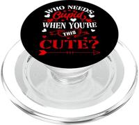 Who Needs Cupid When You’re This Cute? Funny Valentine Love PopSockets PopGrip pour MagSafe