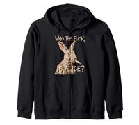Who the F_ck Is Alice ? Funny Rabbit Humour Graphic Sweat à Capuche