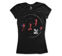 Who - the - T-Shirt # L Black Femmina # Soundwaves [Import]