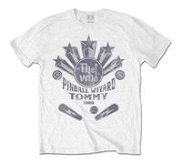 Who - the - T-Shirt # L White Unisex # Pinball Wizard Flippers [Import]