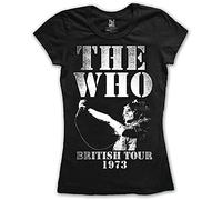 Rock Off Trade T-shirt Who the - XXL Femme Noir British Tour 1973 Import