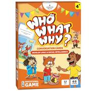 Who What Why Cartes de conversation pour enfants - Activité d'apprentissage pour les compétences sociales, l'intelligence émotionnelle et la pensée critique - Jeu éducatif pour favoriser la