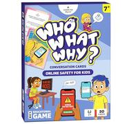 Who What Why Cartes de conversation pour enfants Sécurité en ligne - Jeu d'apprentissage de la cybersécurité et de la sensibilisation numérique - Outil de régulation émotionnelle pour les enfants