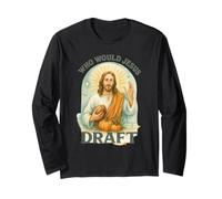 Who Would Jesus Draft Fantasy Football Parody Fall Art Manche Longue