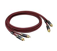 Whoasyst 1 paire de câbles stéréo 2RCA à double blindage avec détails OFC pour transmission claire HiFi stéréo câble d'interconnexion
