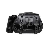 Whoasyst 1 paire de sacoches de moto pour outils de voyage, sacs de rangement pour moto, style rétro, sacoches latérales en cuir PU
