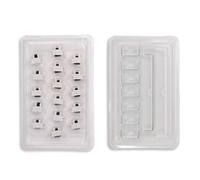 Whoasyst 2Us X7+6.25Ux1 Stabilisateurs de commutateurs Haute compatibilité et construction en acier inoxydable Silents Solution de frappe Stabilisateurs de claviers mécaniques