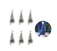 Whoasyst 6 pièces de table LED arbres de Noël ornement parfait pour les fêtes et divers thèmes décoratifs saisonniers décorations pour la maison