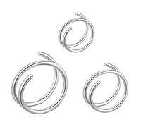 Whoasyst Anneau de nez double 6/8/10 mm pour un seul piercing gauche ou droit, taille unique, Comme décrit, Comme décrit.